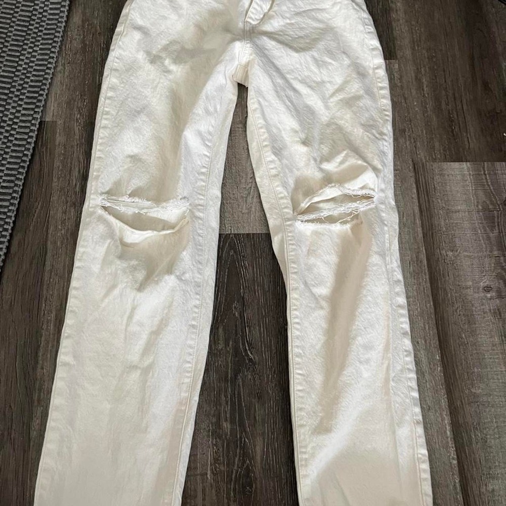 White Vintage Straight Jeans